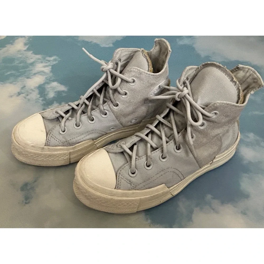 Converse Chuck 70 Plus High Women 6.5 Platform Distorted‎ Aged Blue AO5259C